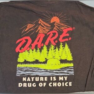 D.A.R.E. Graphic Tee - Nature is my drug of choice- 90’s - NWOT